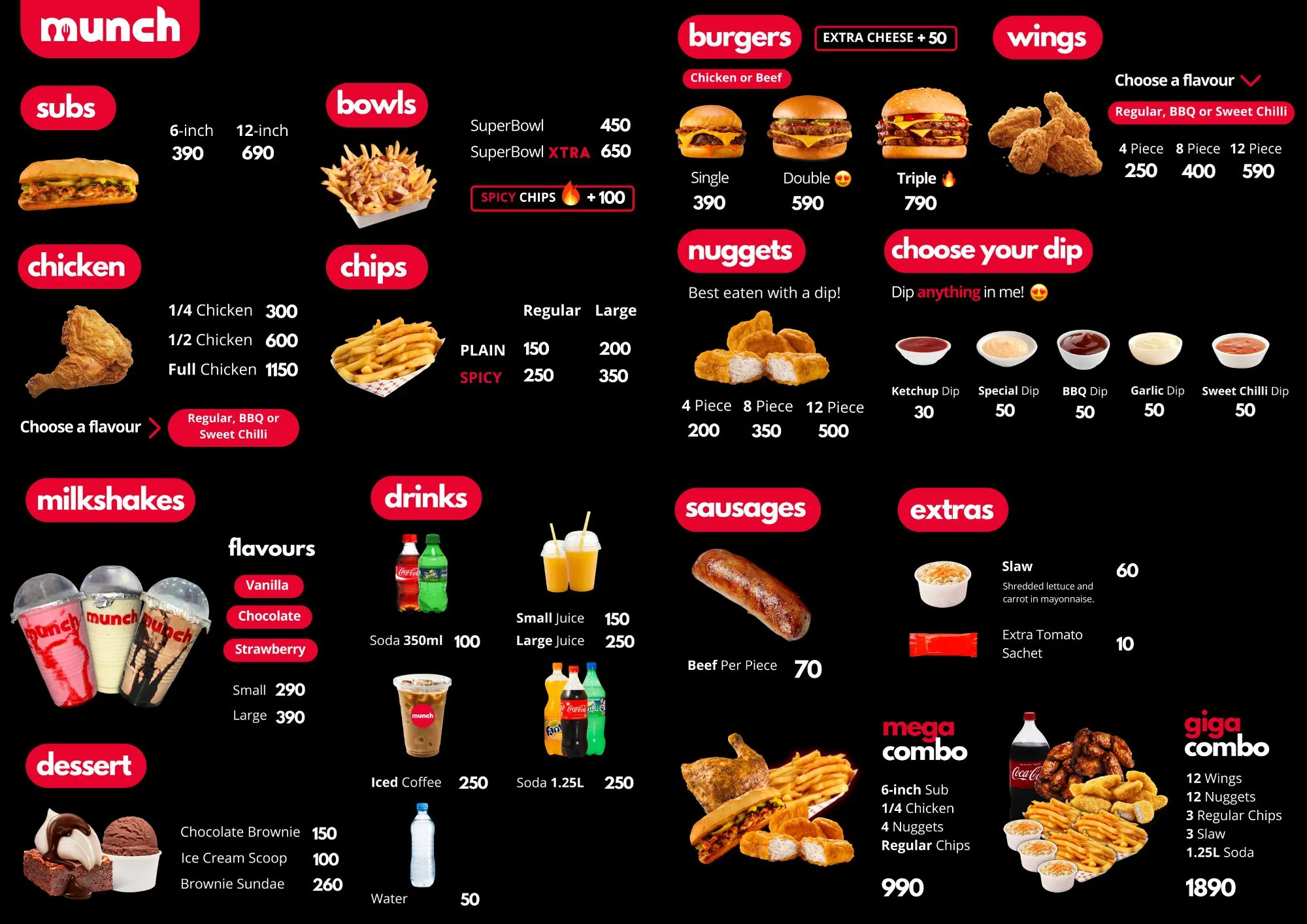 Munch Menu