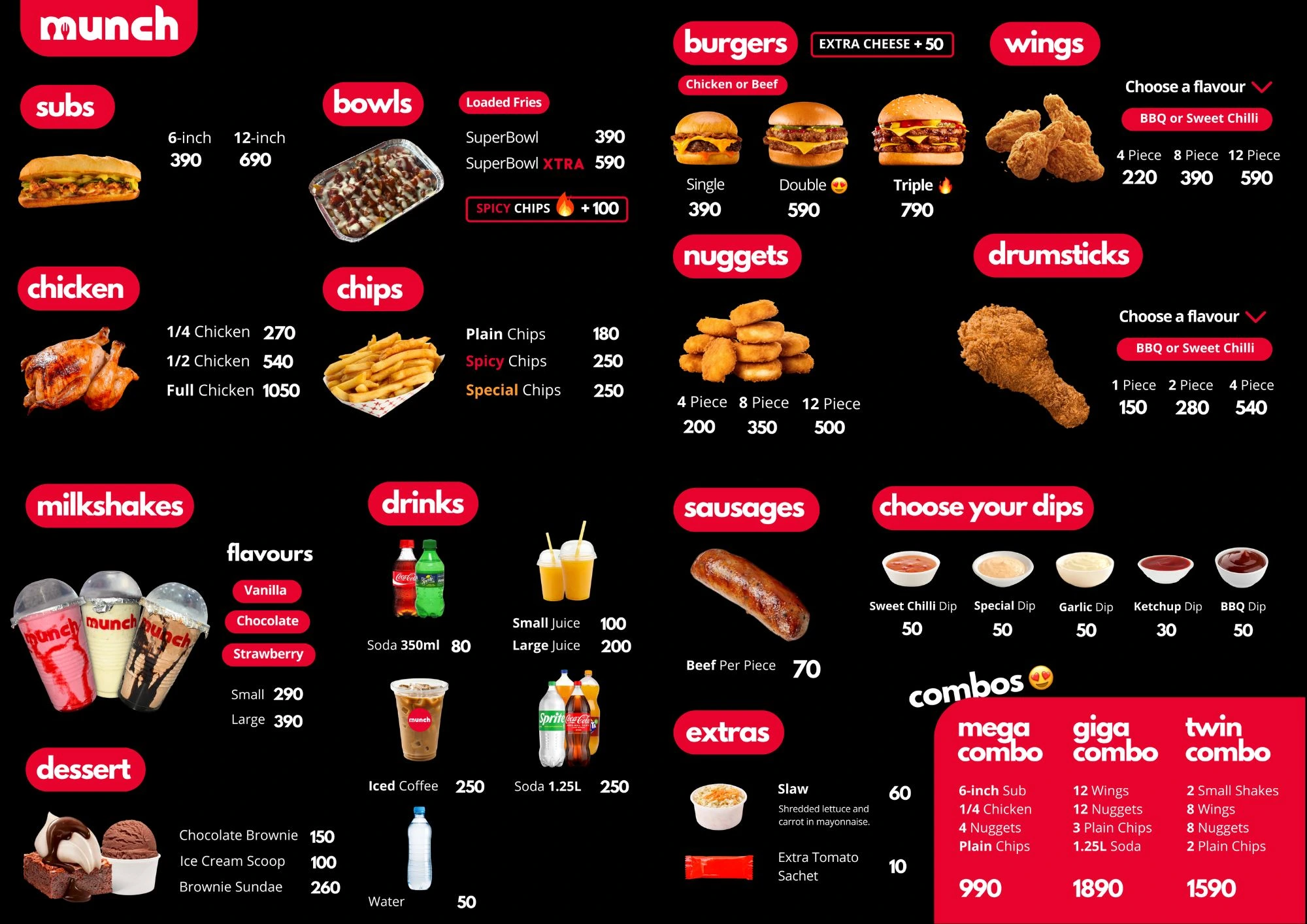 Munch Menu